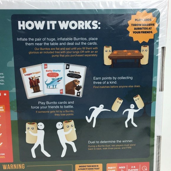 Throw Throw Burrito By Exploding Kittens Extreme Outdoor Edition Card Game New - Picture 7 of 12